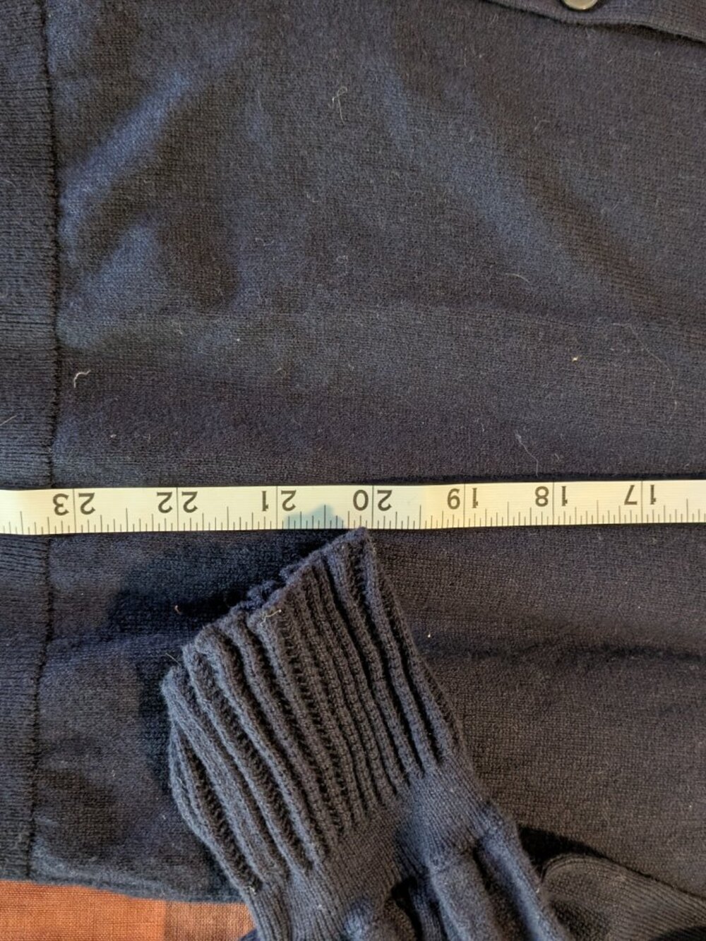 Boden Navy Button Ruffled Cardigan - Picture 8 of 8